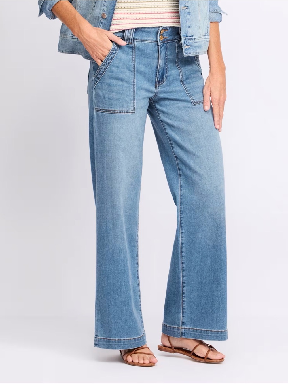 Kut From The Kloth Jodi High Rise Wide Leg Jean Size 4P Blue NWT STITCH FIX